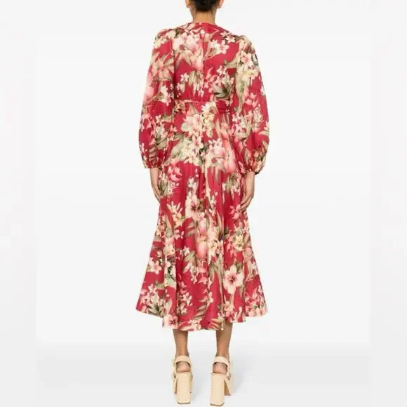 Zimmerman Lexi Floral Long Wrap Dress Size 0 (4 US) NWT - Picture 2 of 12